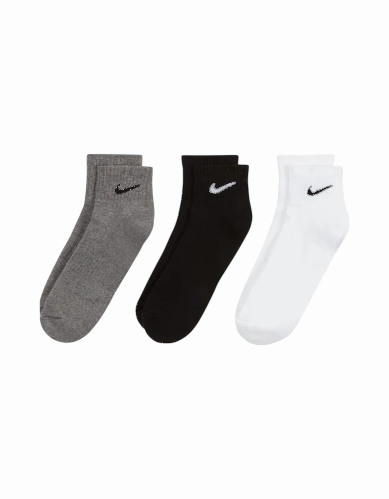 SX7667 Mens Ankle Socks Everyday Cushioned 3X Pack Low Cut Training Socks