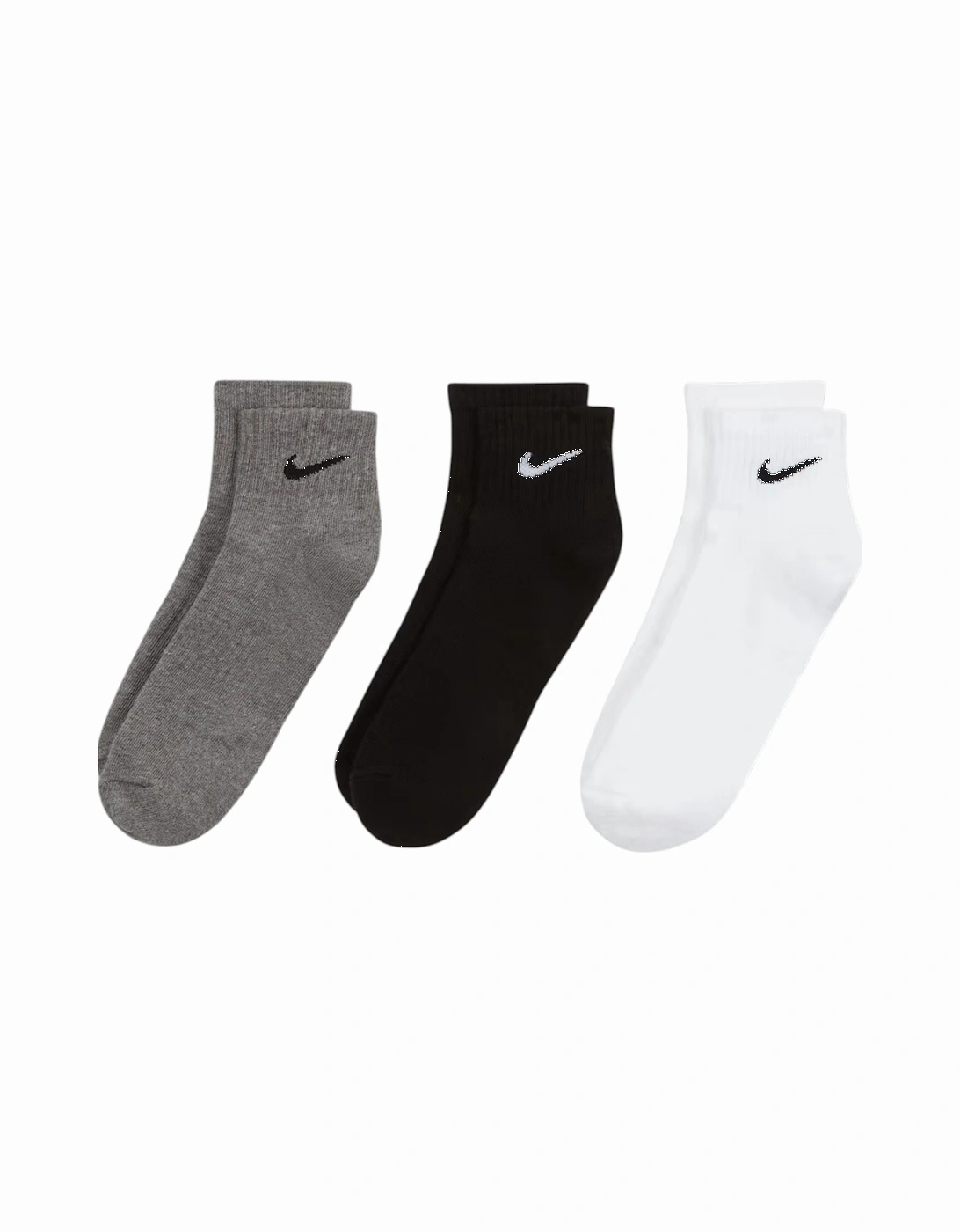 SX7667 Mens Ankle Socks Everyday Cushioned 3X Pack Low Cut Training Socks