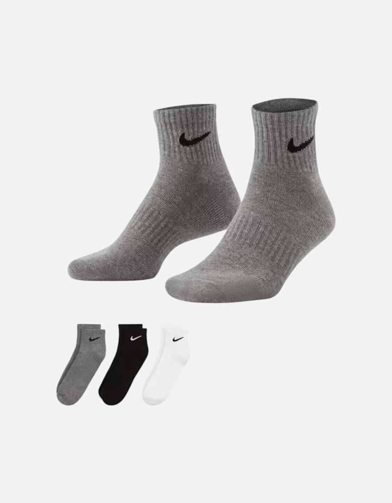 SX7667 Mens Ankle Socks Everyday Cushioned 3X Pack Low Cut Training Socks