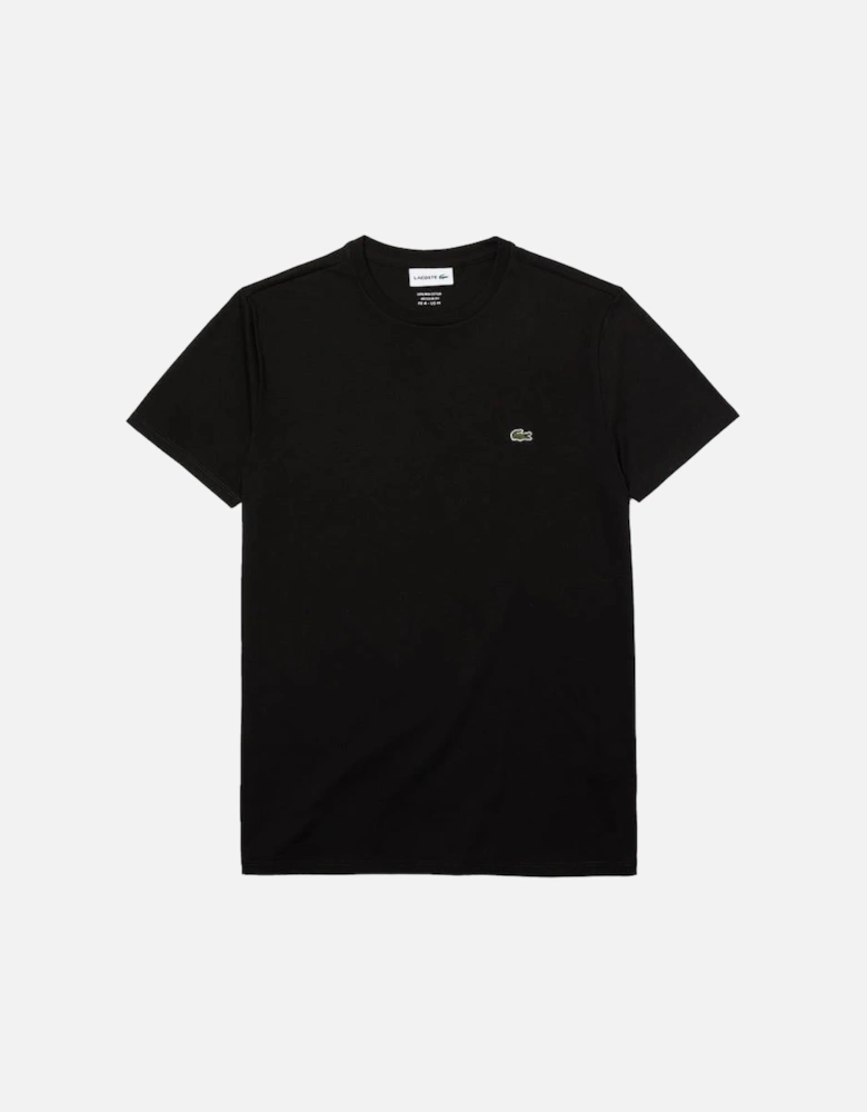 Monochrome Cotton Pima Jersey Crew-Neck T-Shirt, Black