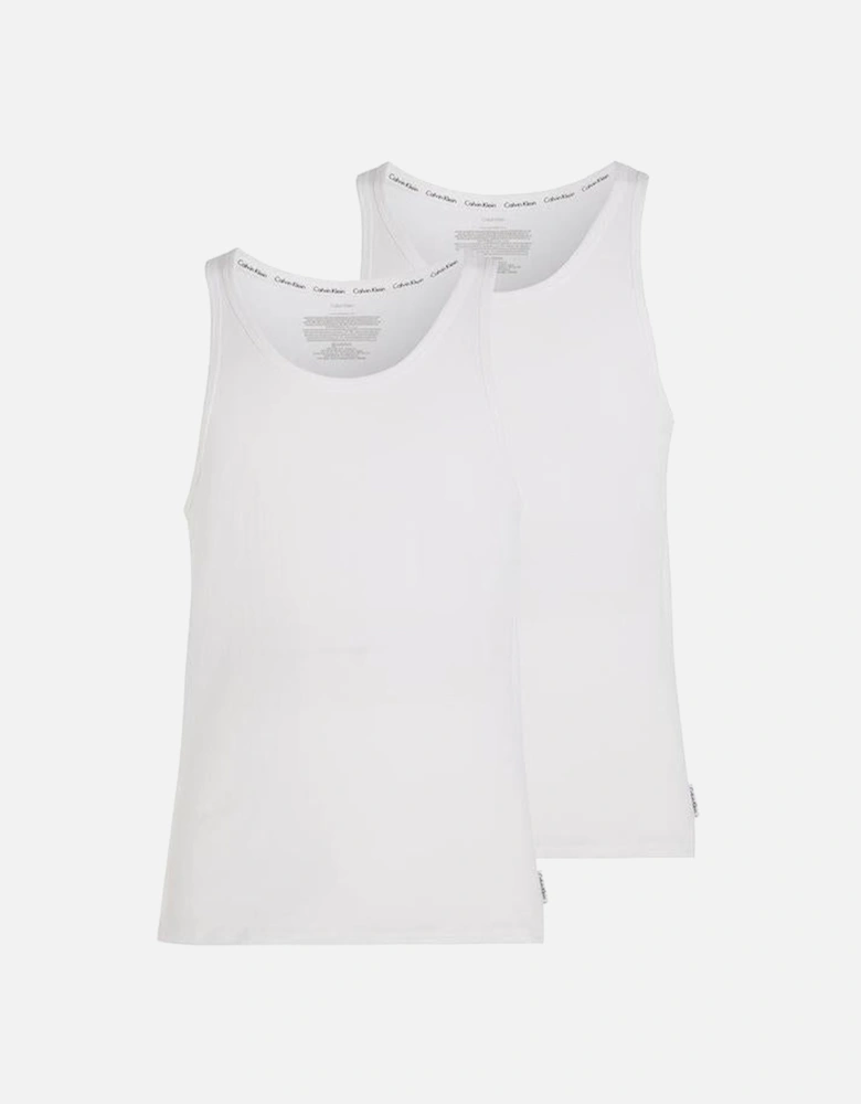 2-Pack Modern Cotton Lounge Tank Tops, White