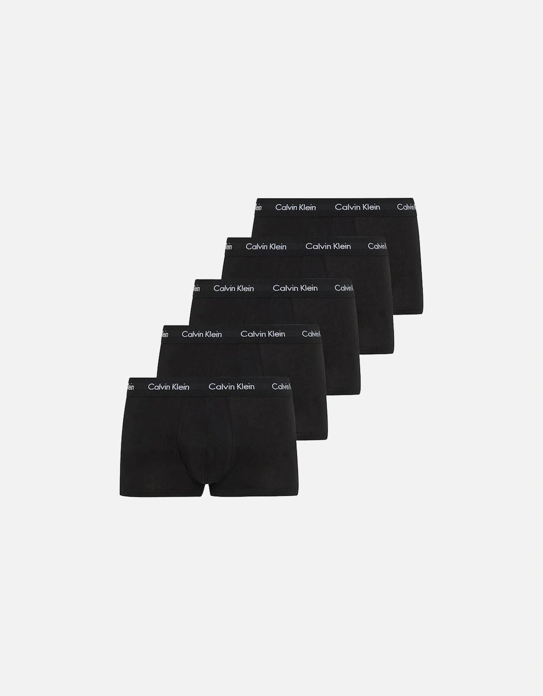 5-Pack Low-Rise Cotton Stretch Boxer Trunks, Black, 8 of 7