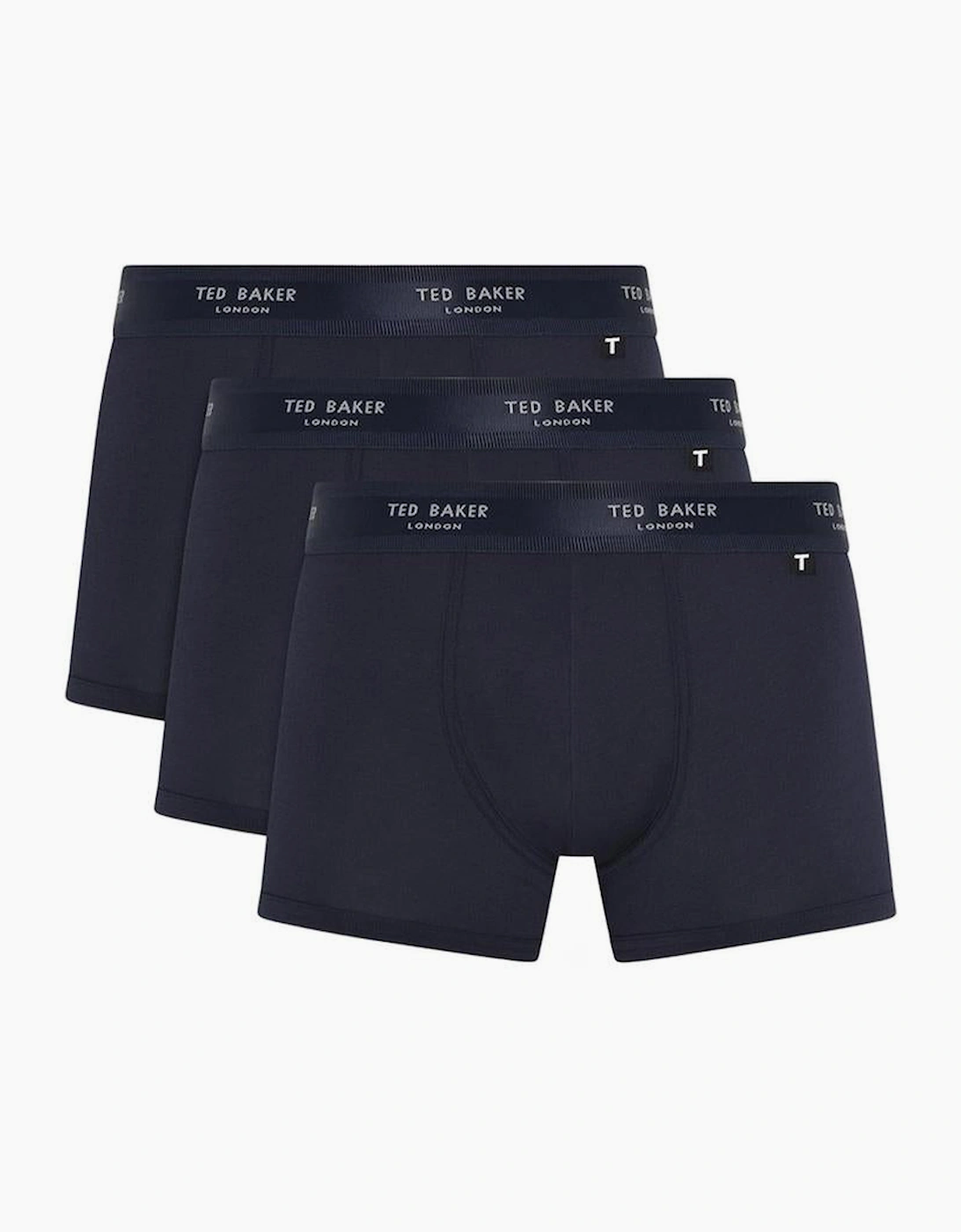 Ted Baker Men's Black 3-Pack Core Boxer Trunks, Navy - : 32/33/32 Medium
