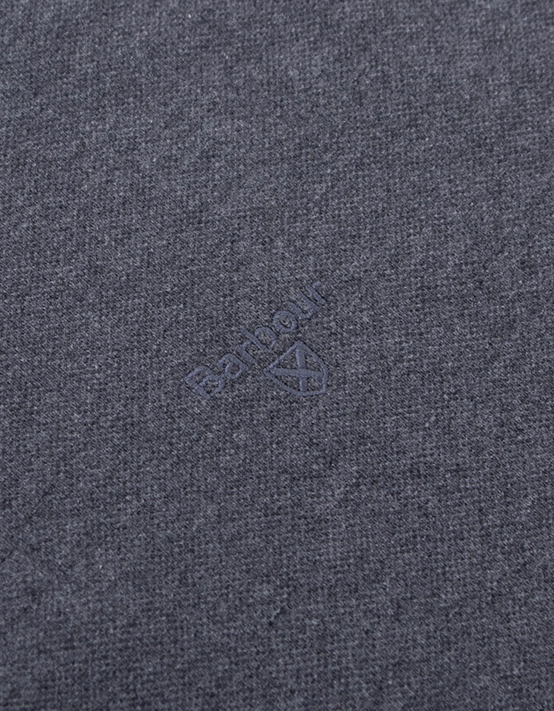 Long Sleeve Tartan Placket Polo Shirt