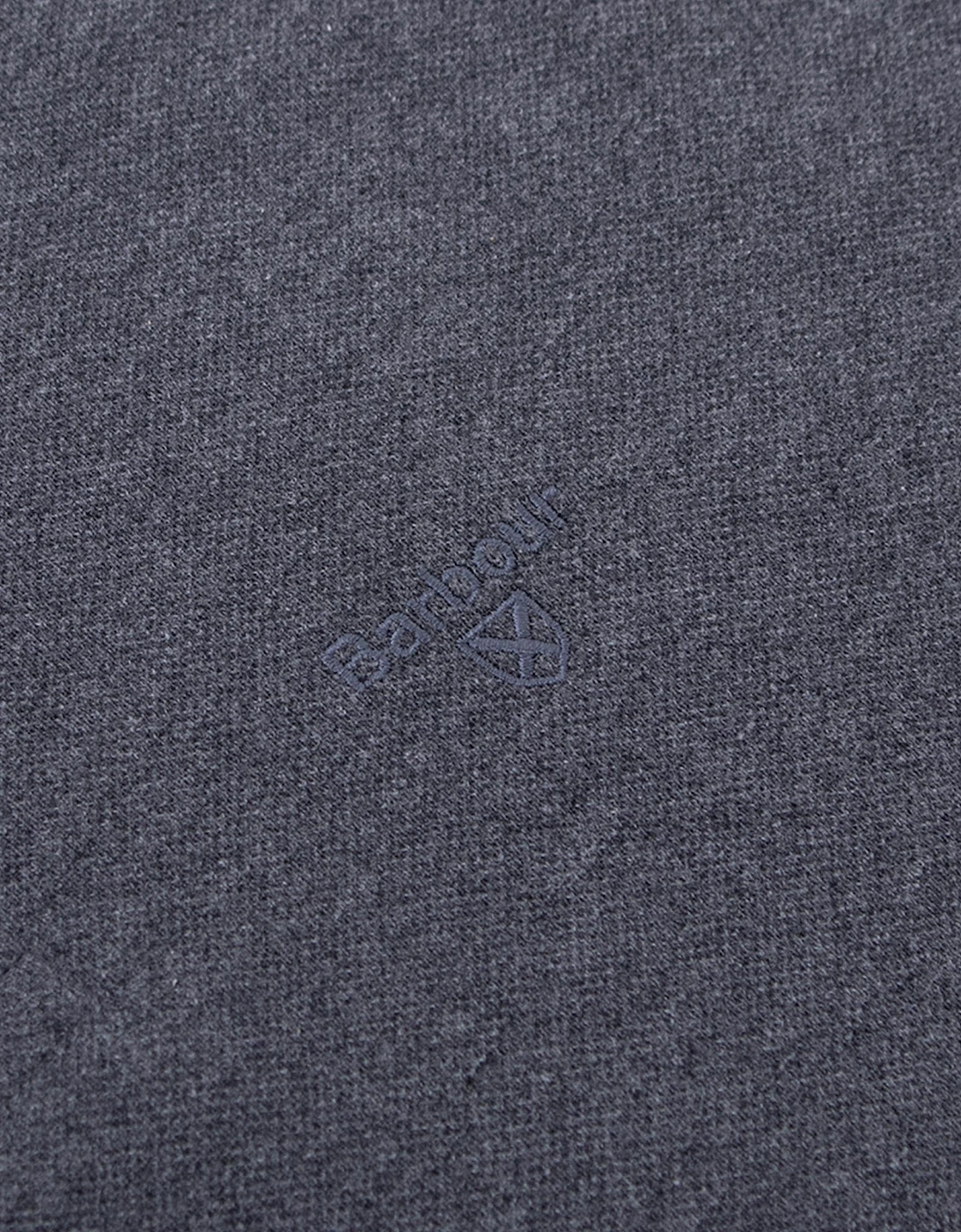 Long Sleeve Tartan Placket Polo Shirt