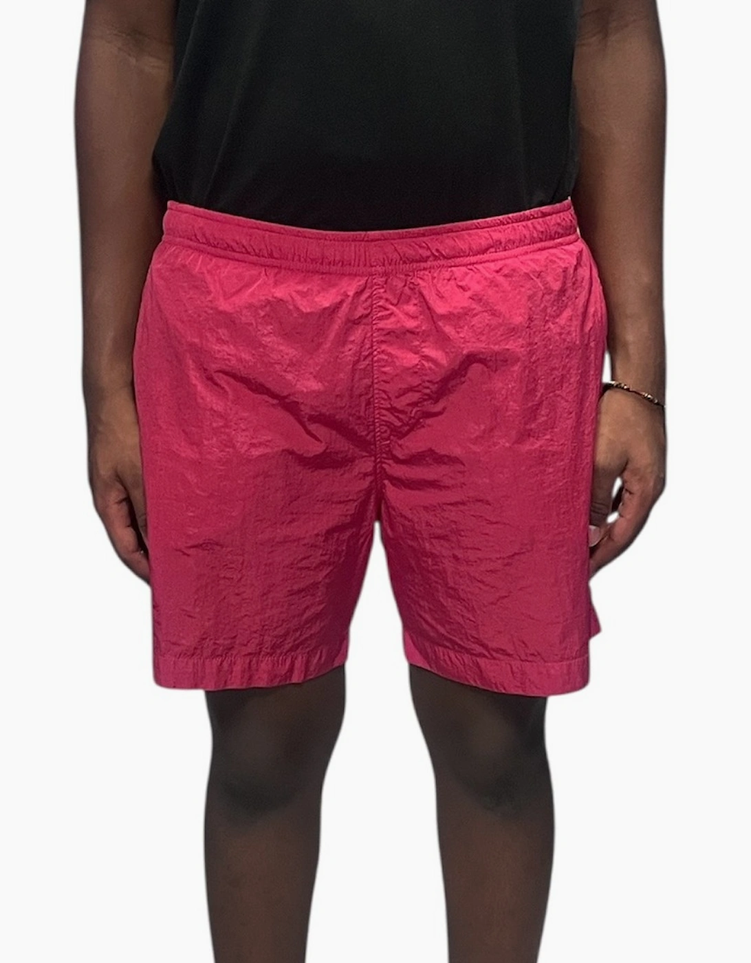 CP Company Men's Eco-Chrome R Swim Short - Red Bud - Size: 36/37