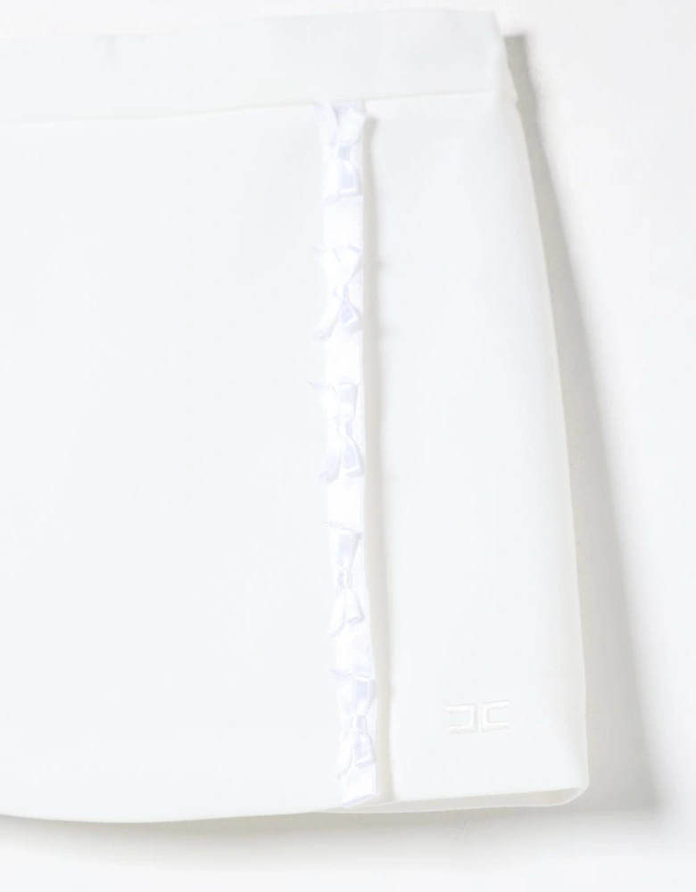 Girls ALine Skirt Bow Detail