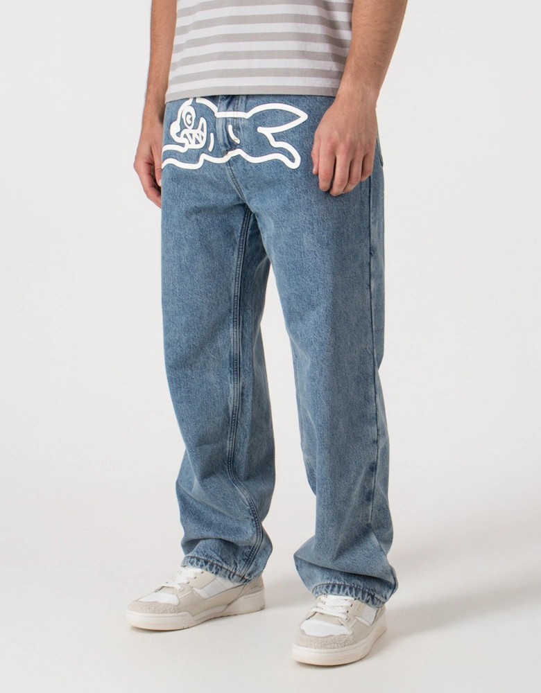 Check Lined Denim Pants