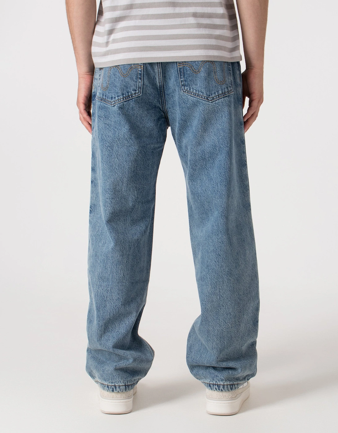 Check Lined Denim Pants