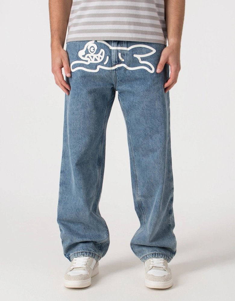 Check Lined Denim Pants