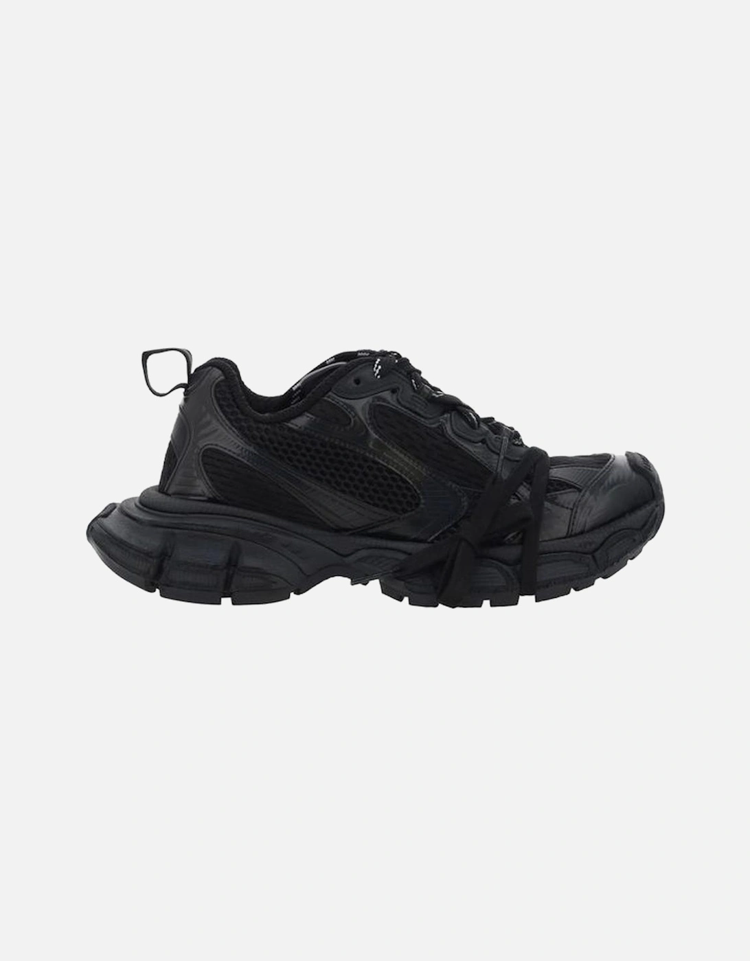 Chunky Paneled Mesh Sneakers with Reflective Details Women - Black, 5 of 4