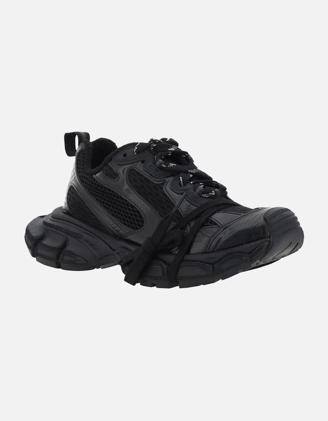 Chunky Paneled Mesh Sneakers with Reflective Details Women - Black