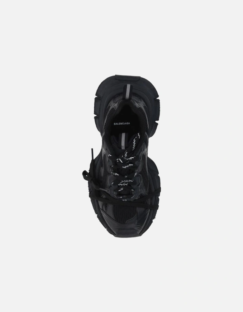 Chunky Paneled Mesh Sneakers with Reflective Details Women - Black