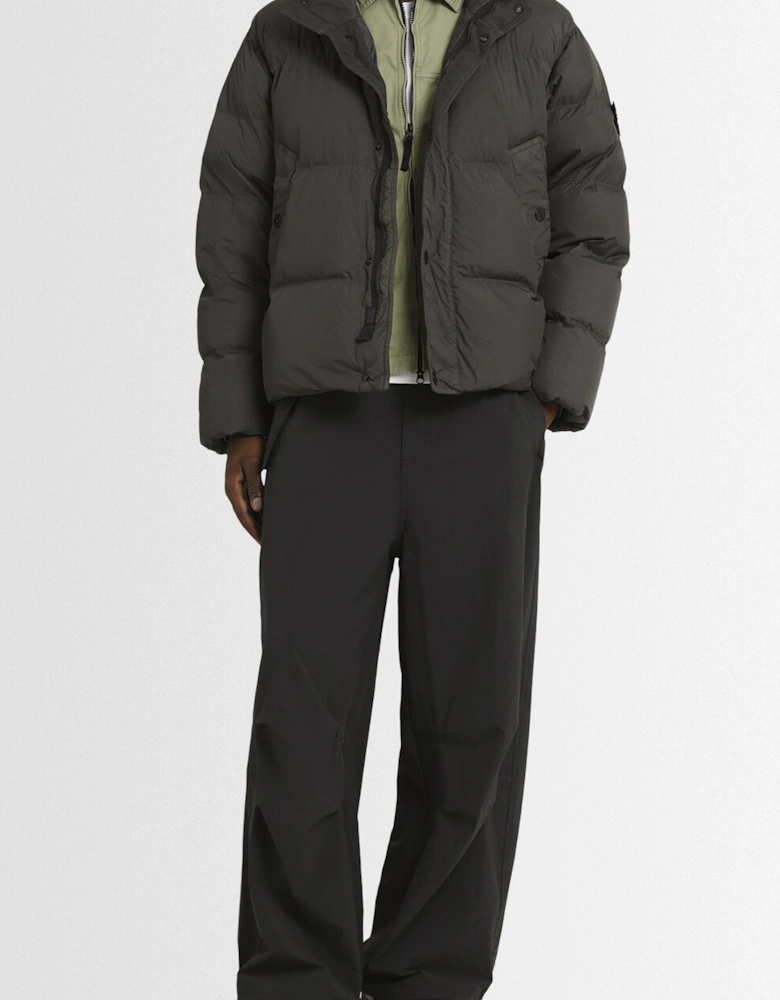 S0A23 Down Jacket Garment Dyed Crinkle Reps NY Grey
