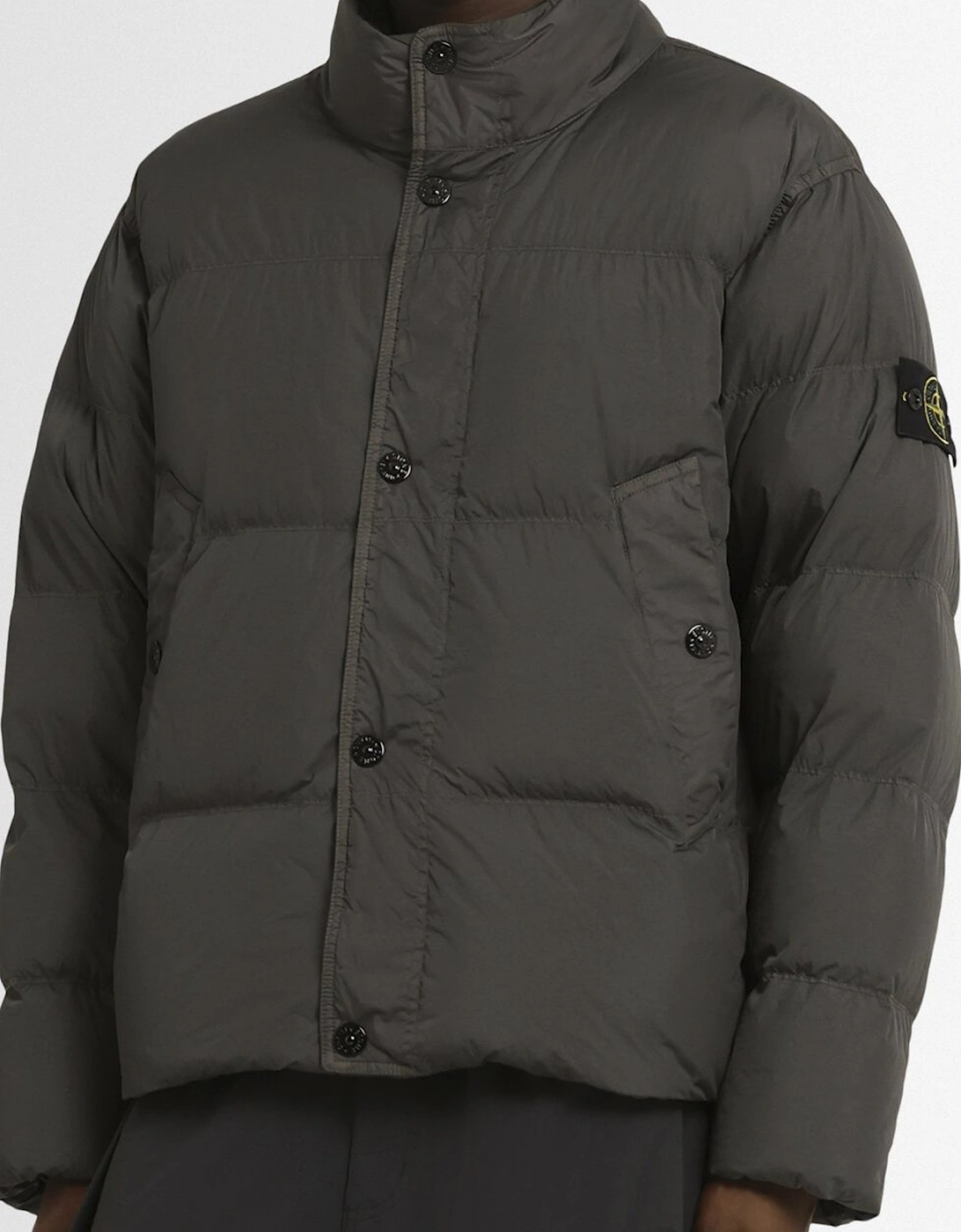 S0A23 Down Jacket Garment Dyed Crinkle Reps NY Grey