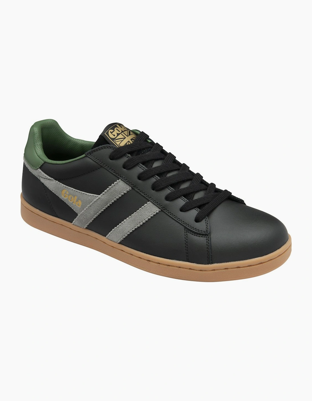Gola Men's Black Leather Trainers Equipe Ii - Image 3