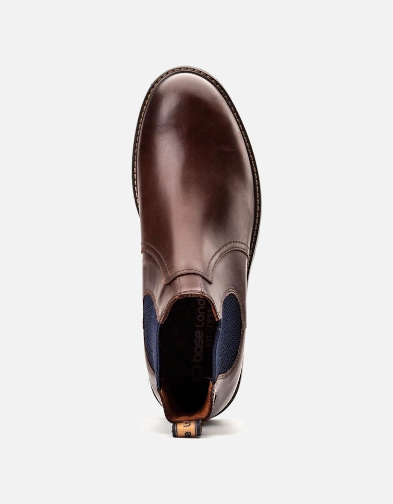 London Zinc Leather Men's Brown Boots