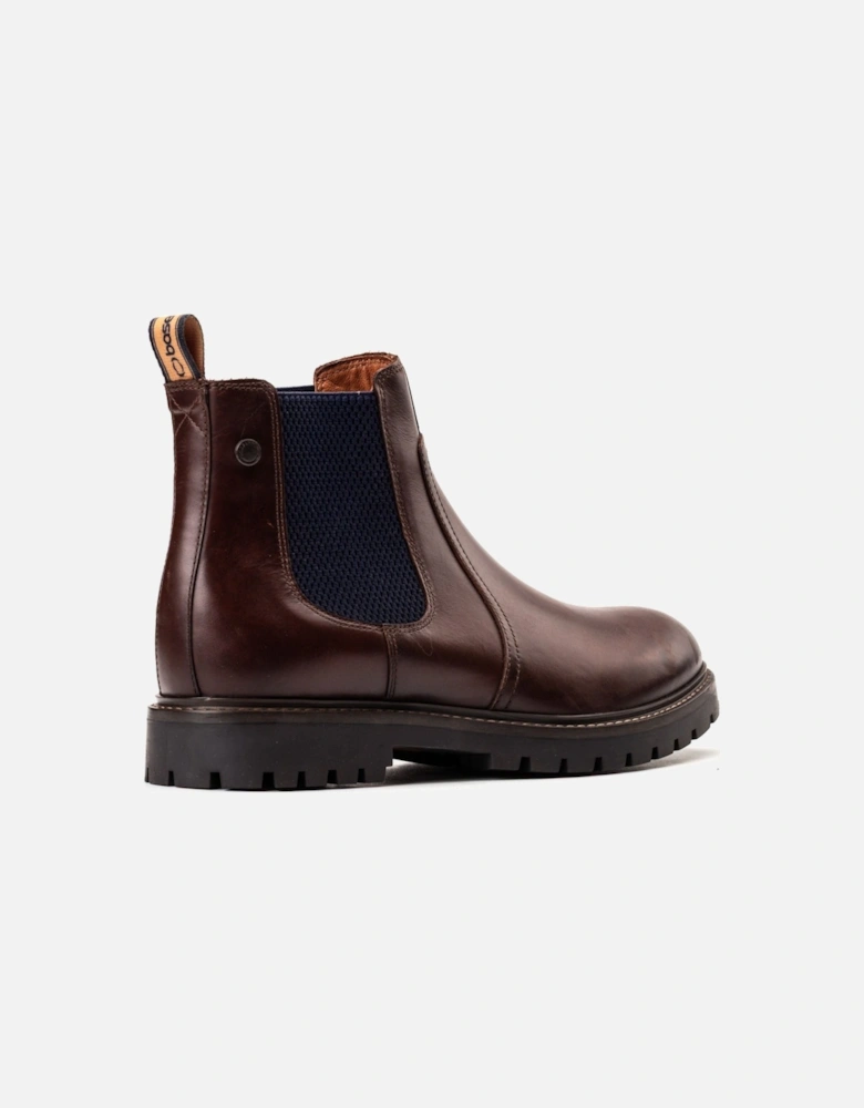 London Zinc Leather Men's Brown Boots