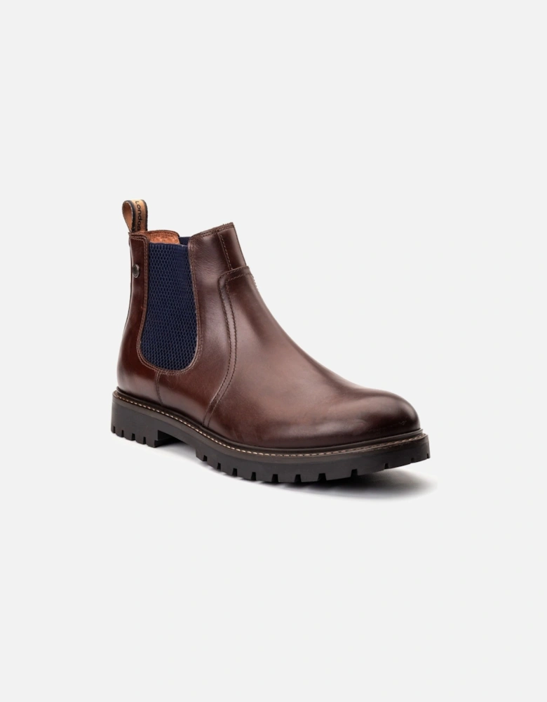 London Zinc Leather Men's Brown Boots
