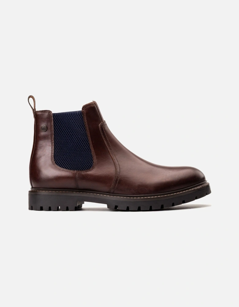 London Zinc Leather Men's Brown Boots
