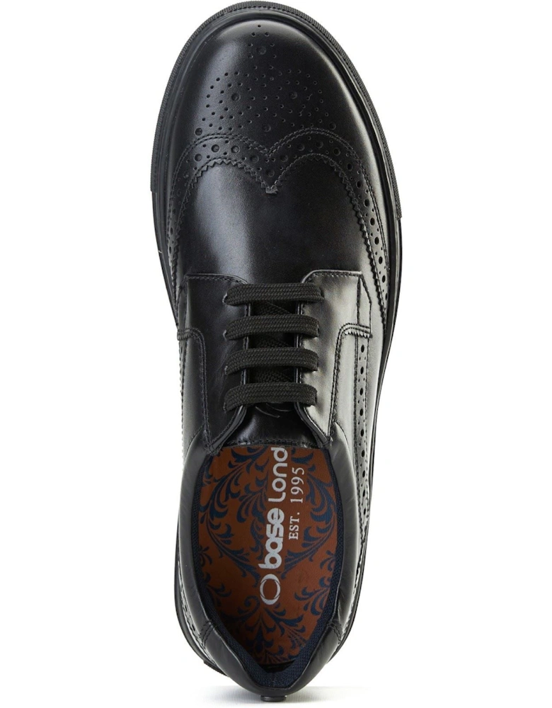 London Clapton Leather Men's Black Brogues Shoes