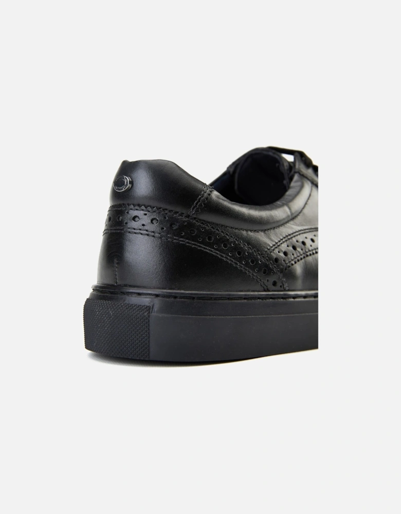 London Clapton Leather Men's Black Brogues Shoes