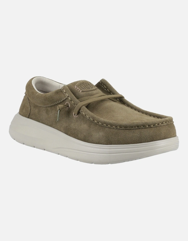HEYDUDE Wally X Suede Suede Men's Dark Olive/Stone Grey Moccasins Shoes