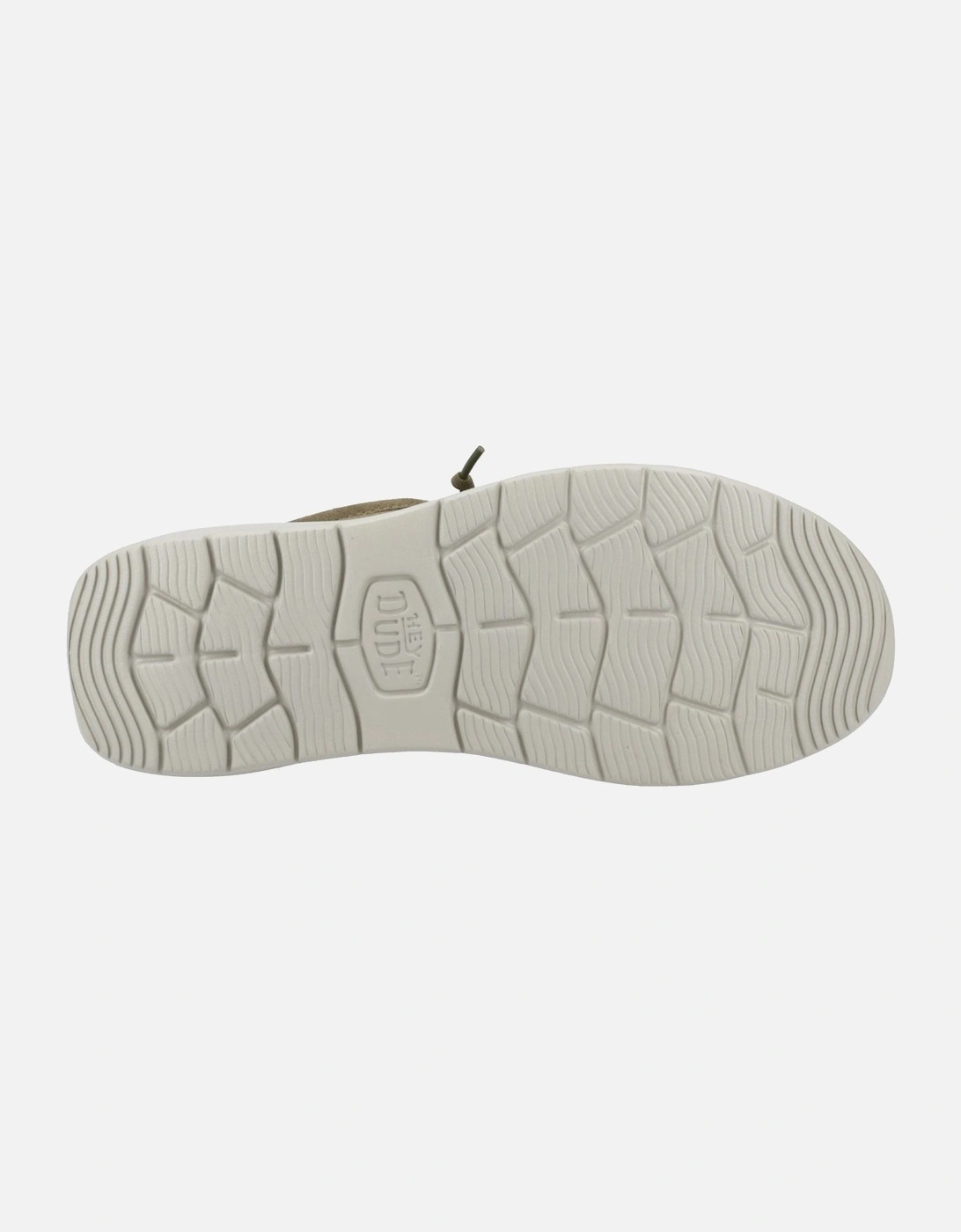 HEYDUDE Wally X Suede Suede Men's Dark Olive/Stone Grey Moccasins Shoes