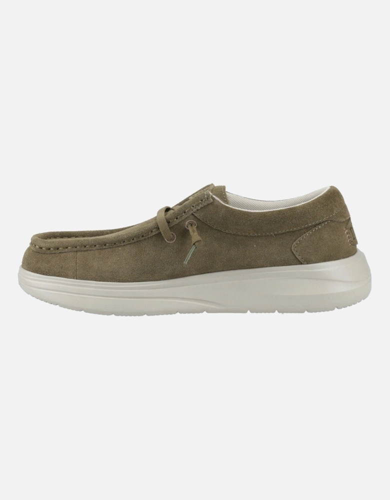 HEYDUDE Wally X Suede Suede Men's Dark Olive/Stone Grey Moccasins Shoes