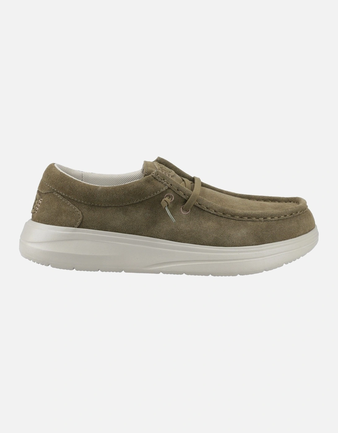 HEYDUDE Wally X Suede Suede Men's Dark Olive/Stone Grey Moccasins Shoes
