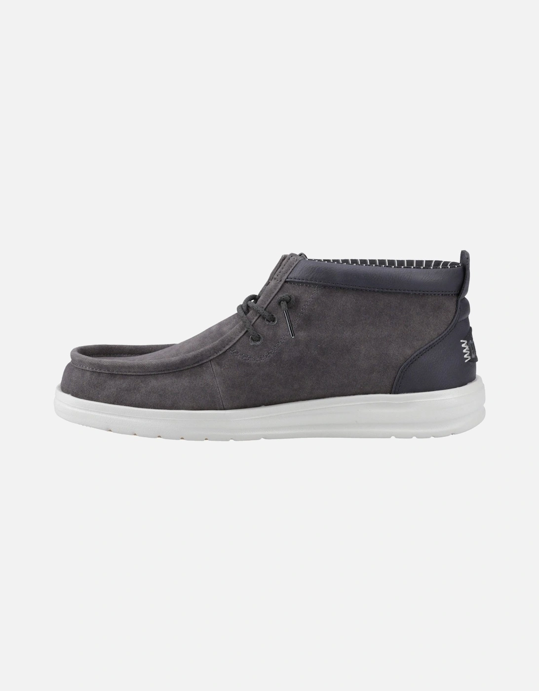 HEYDUDE Wally Mid GripR Cotton Men's Black Oyster/Black Ankle Boots