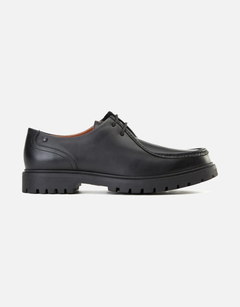 London Carbon Leather Men's Black Moccasins Shoes