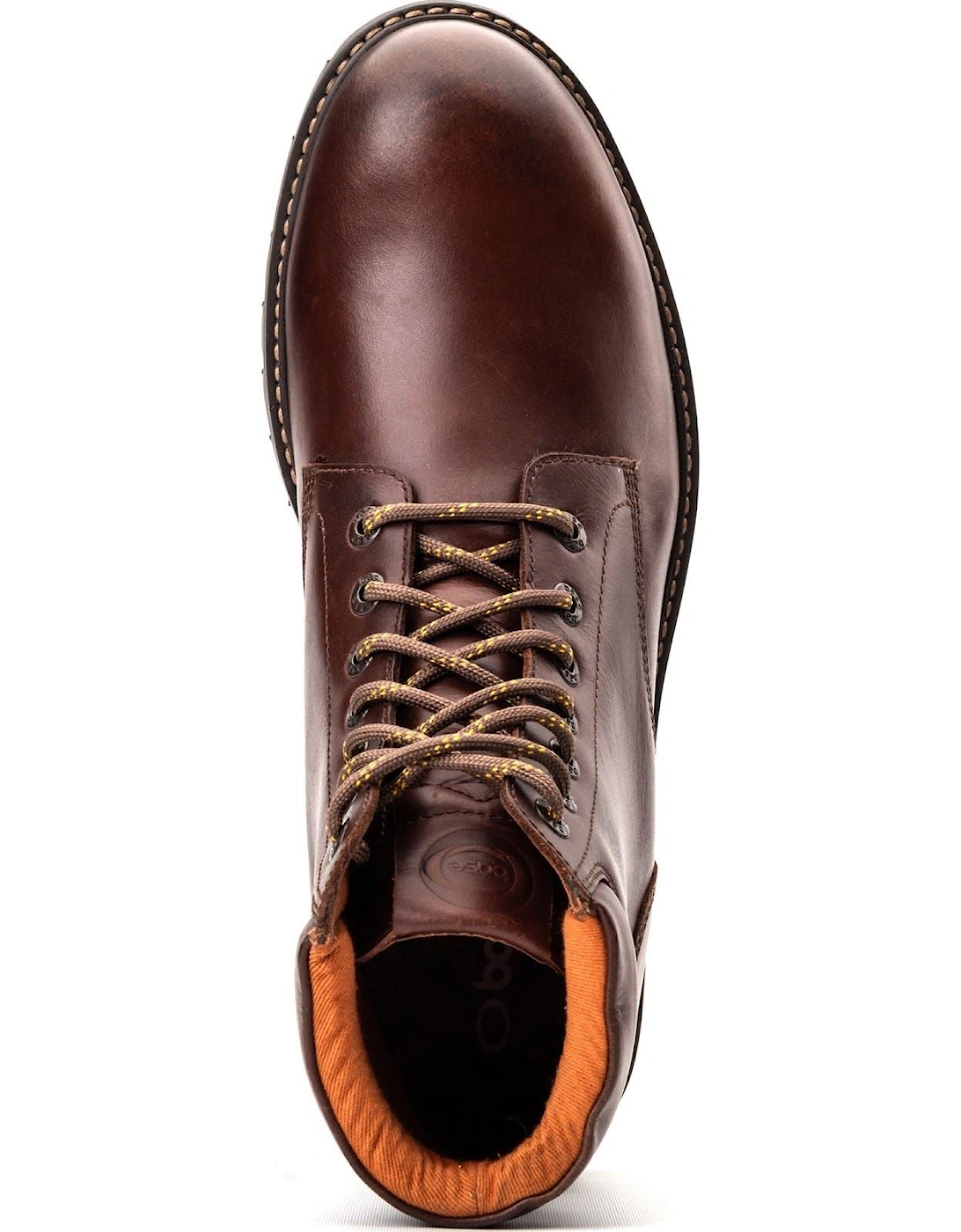 London Nickel Leather Men's Brown Ankle Boots