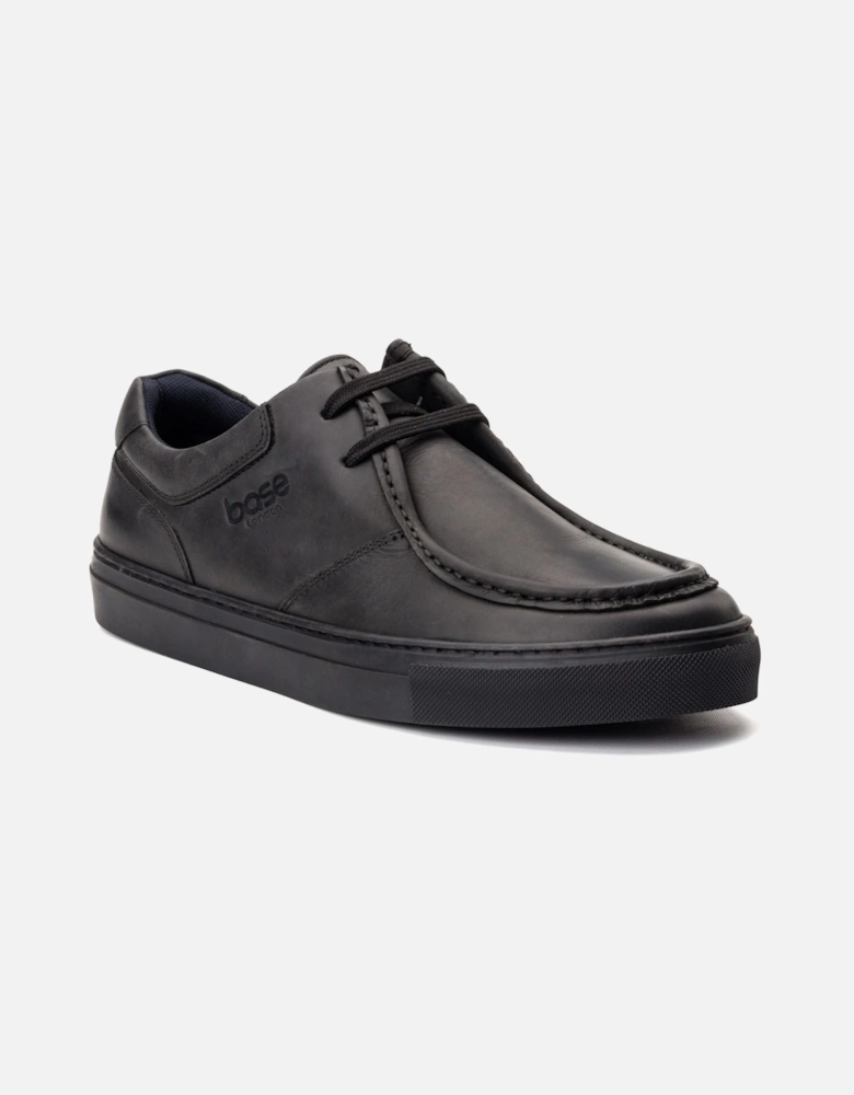 London Dalston Leather Men's Black Moccasins Shoes