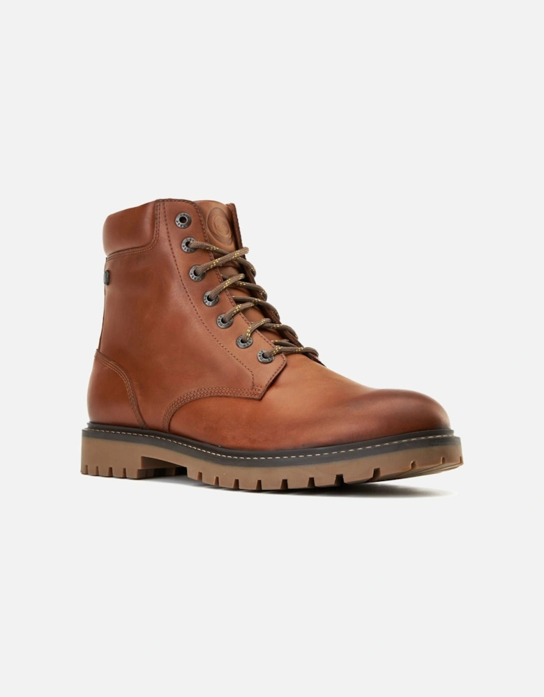 London Nickel Leather Men's Tan Ankle Boots