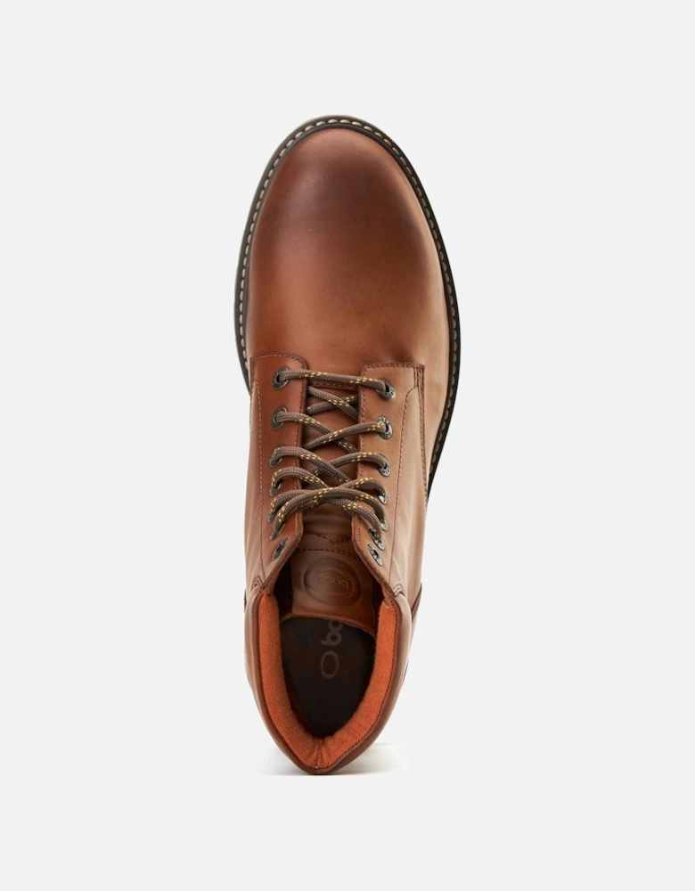 London Nickel Leather Men's Tan Ankle Boots