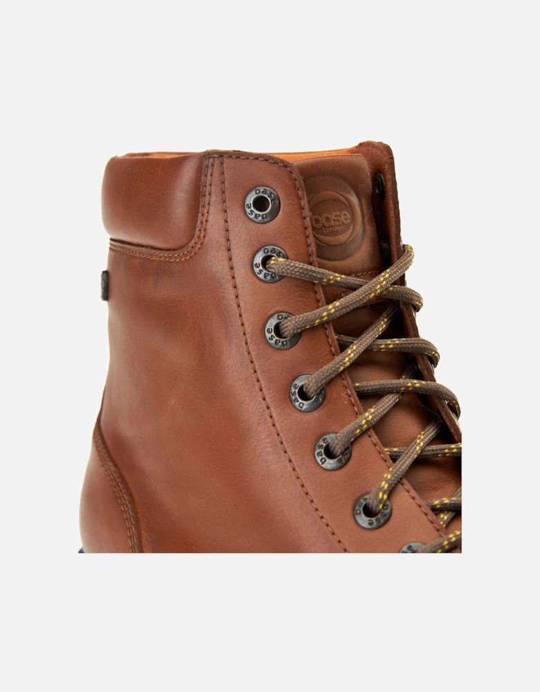 London Nickel Leather Men's Tan Ankle Boots