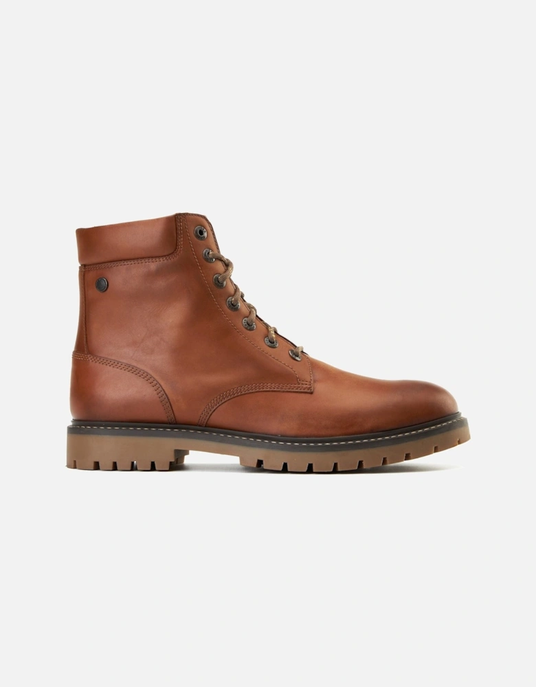 London Nickel Leather Men's Tan Ankle Boots