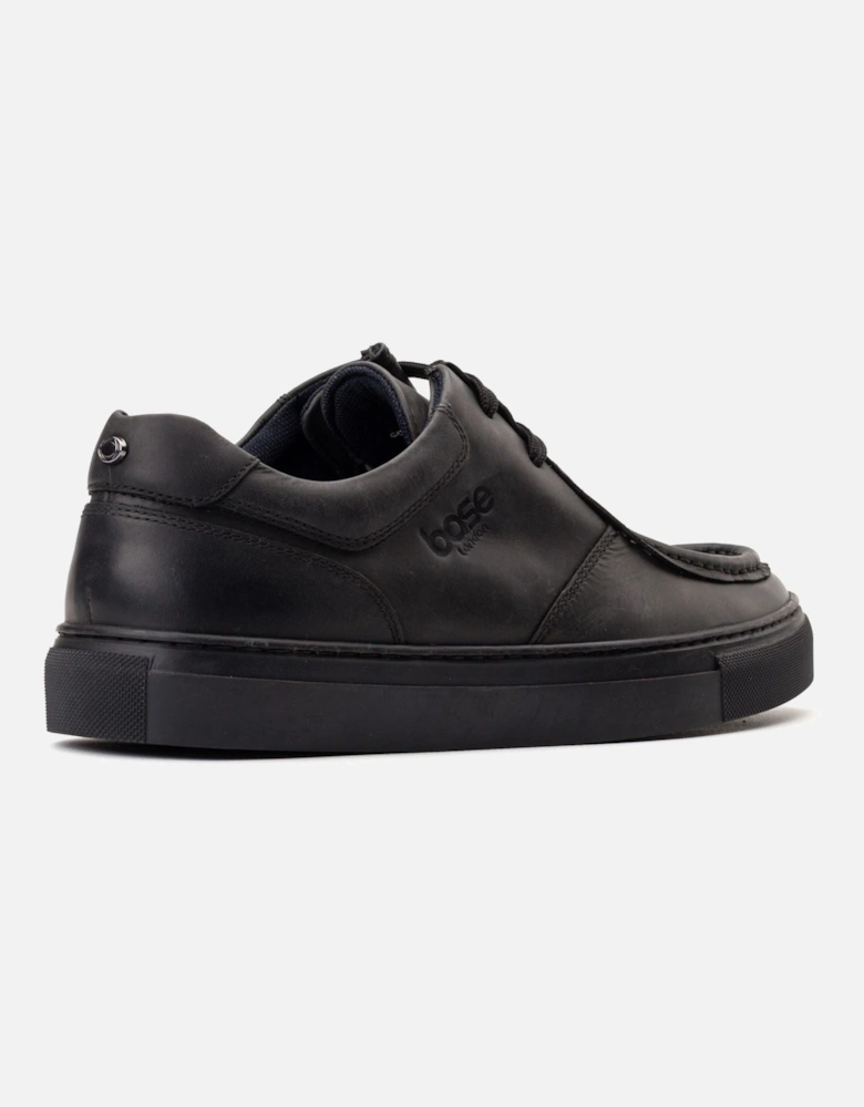 London Dalston Leather Men's Black Moccasins Shoes