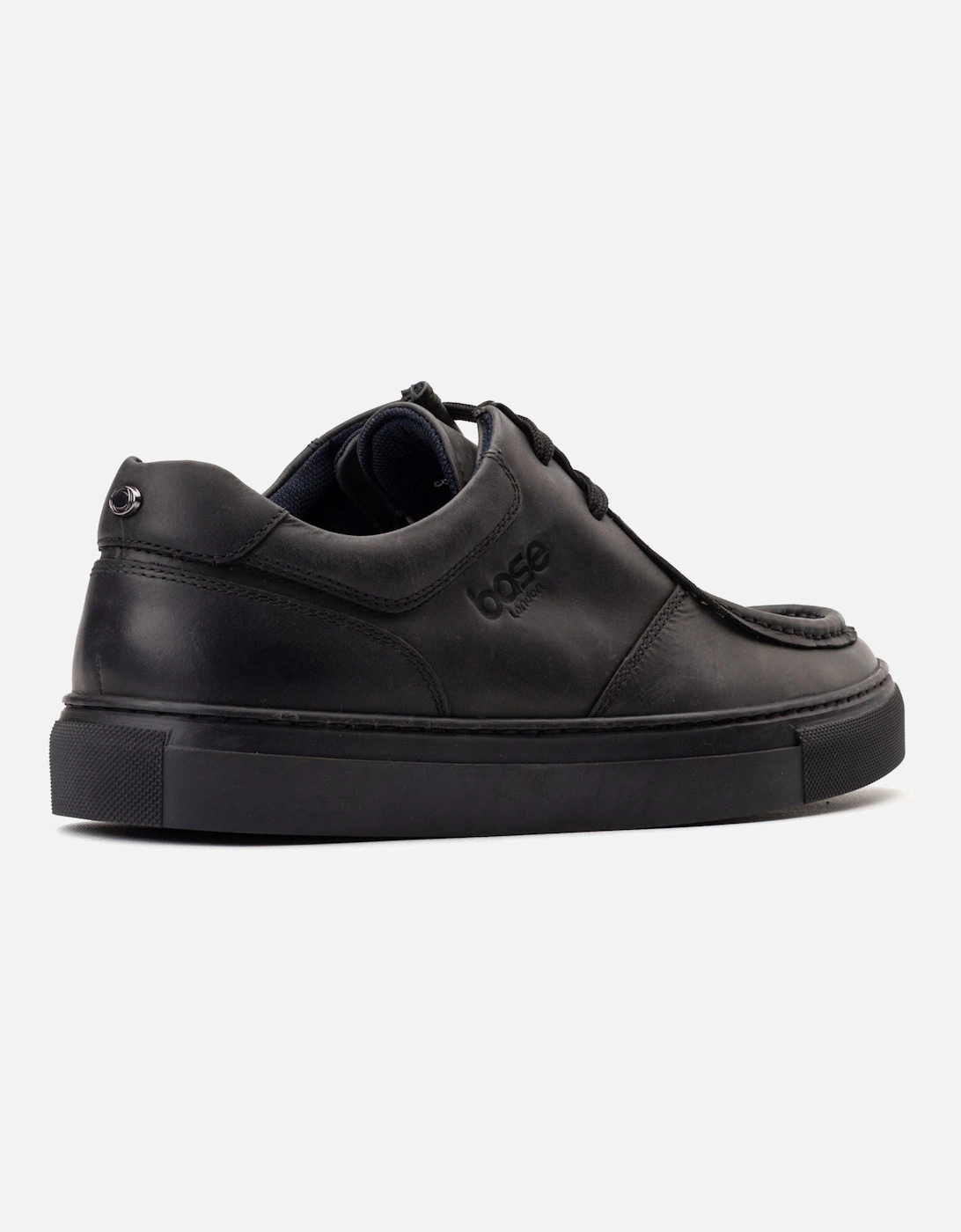 London Dalston Leather Men's Black Moccasins Shoes