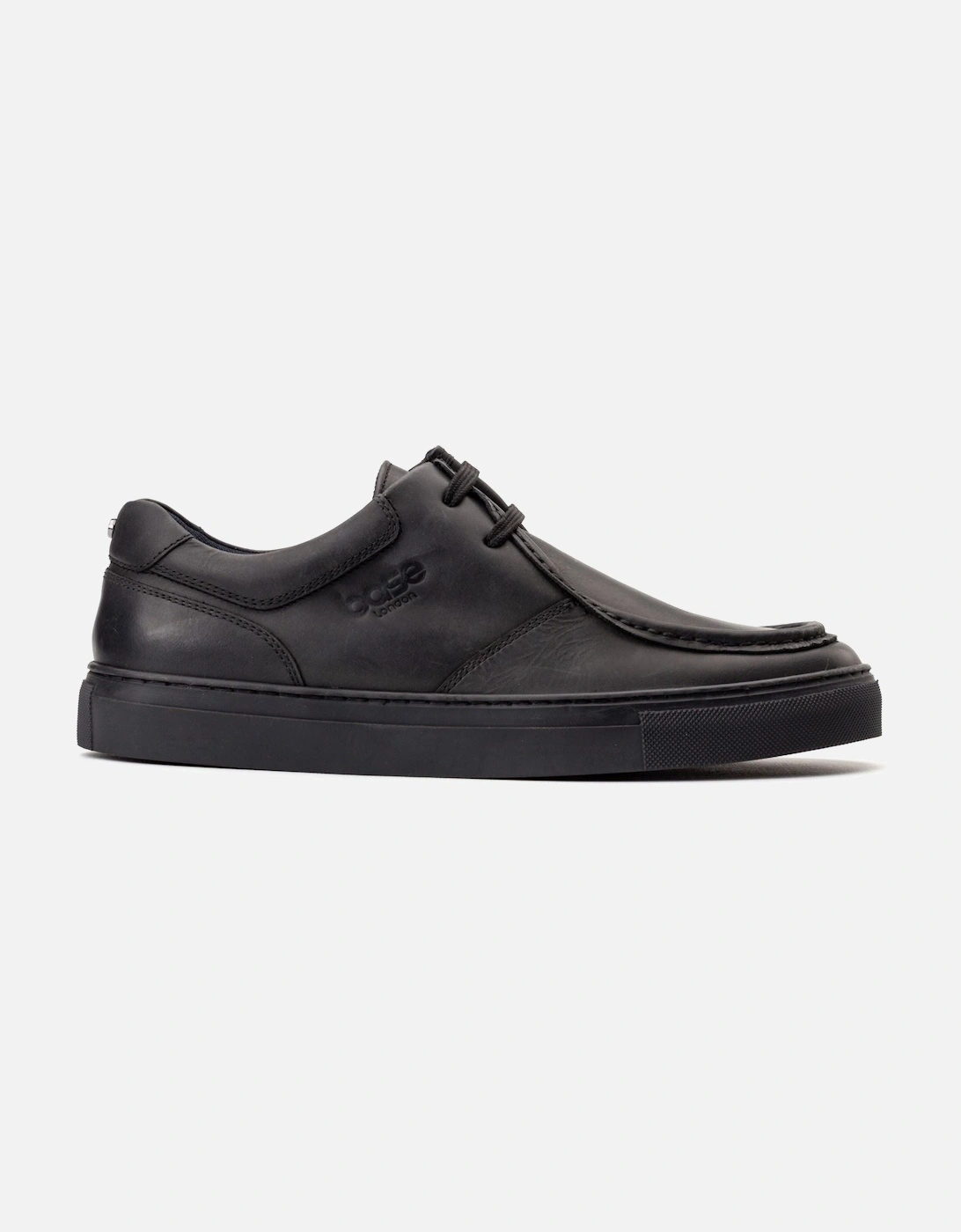 London Dalston Leather Men's Black Moccasins Shoes