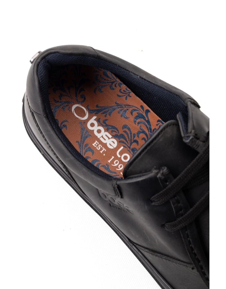 London Dalston Leather Men's Black Moccasins Shoes