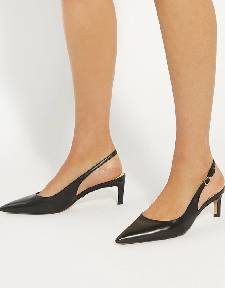 Dune Celinna Women's Black Pointy Slingback Shoes