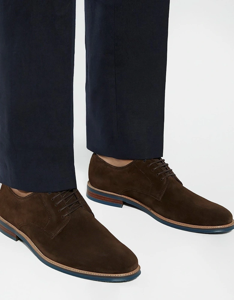 Dune Stanley Leather Men's Brown Lace-Up Shoes
