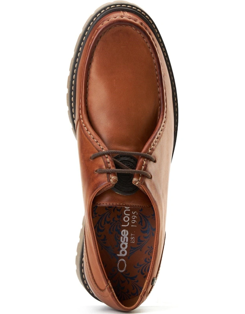 London Carbon Leather Men's Tan Moccasins Shoes
