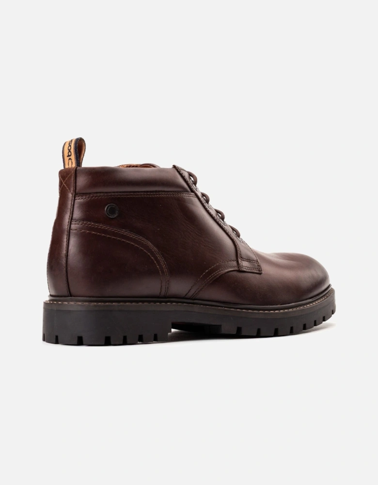 London Cobalt Leather Men's Brown Ankle Boots