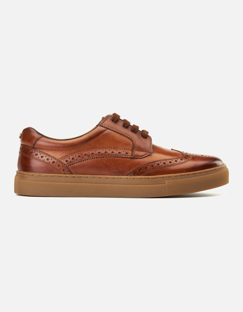 London Clapton Leather Men's Burnt Tan Brogues Shoes