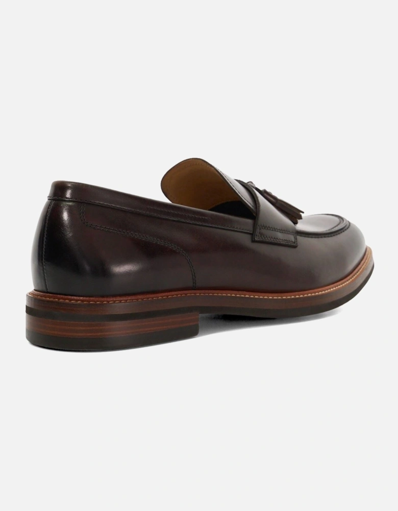 Dune Shaw Leather Men's Brown Loafers