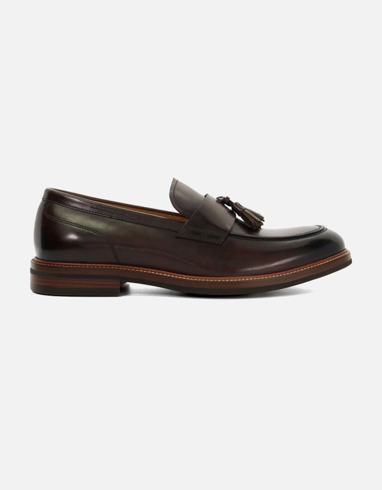 Dune Shaw Leather Men's Brown Loafers