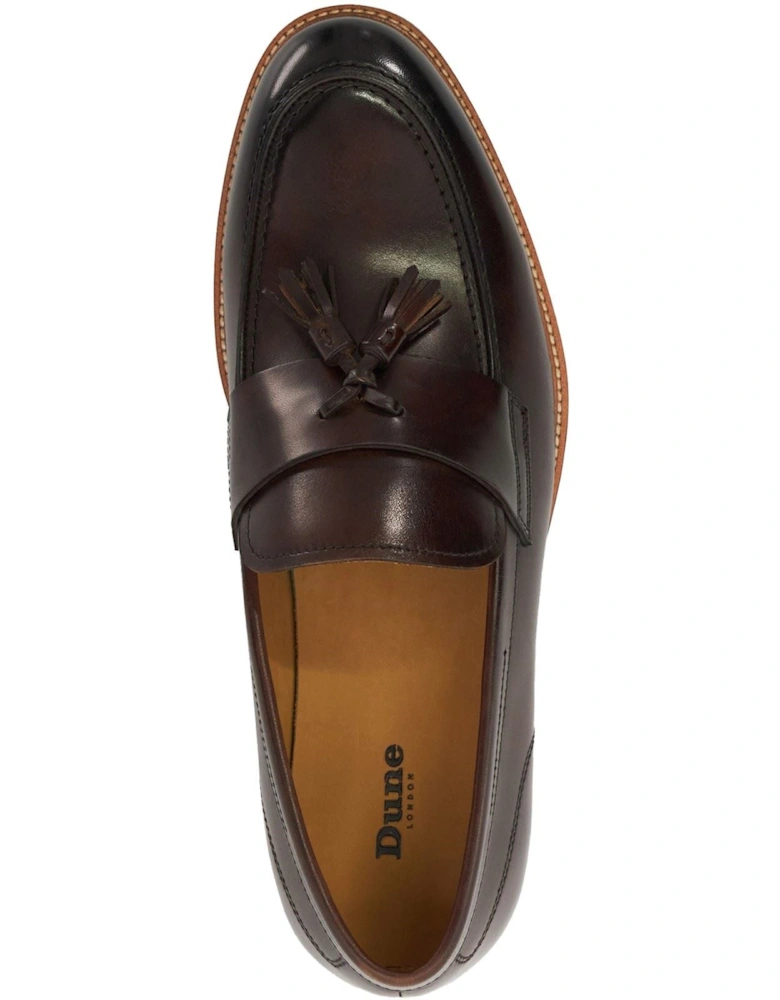 Dune Shaw Leather Men's Brown Loafers
